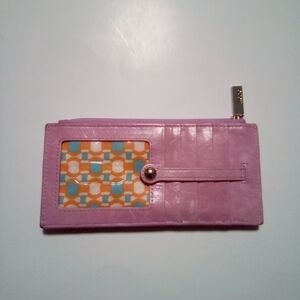 Hobo Pink Leather Credit Card ID Holder